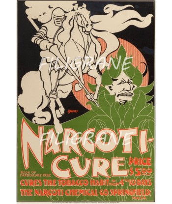 PUB P NARCOTI CURE Rgus-POSTER/REPRODUCTION d1 AFFICHE VINTAGE En savoir plus