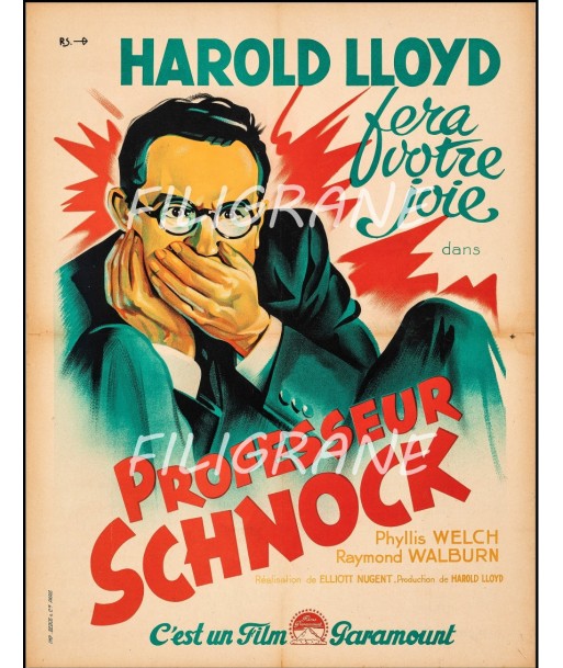 PROFESSEUR SCHNOCK FILM Rjnv-POSTER/REPRODUCTION d1 AFFICHE VINTAGE sur le site 