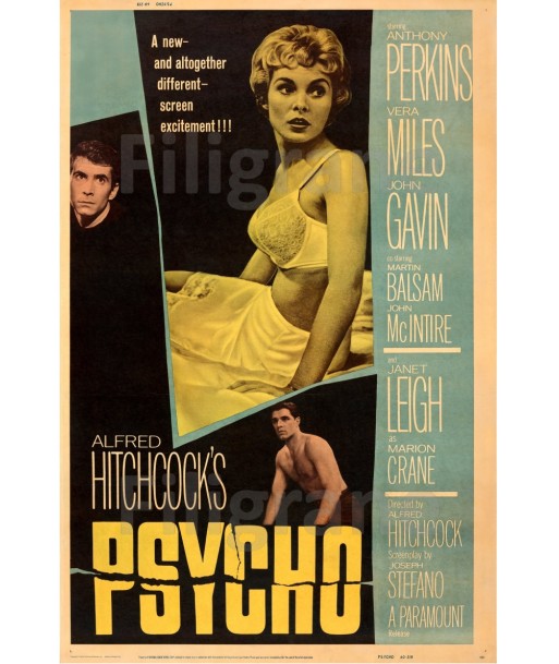 PSYCHO FILM Rour-POSTER/REPRODUCTION d1 AFFICHE VINTAGE JUSQU'A -70%! 