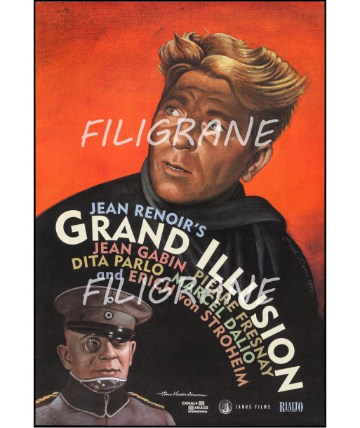 GRAND ILLUSION FILM Rius-POSTER/REPRODUCTION d1 AFFICHE VINTAGE destockage