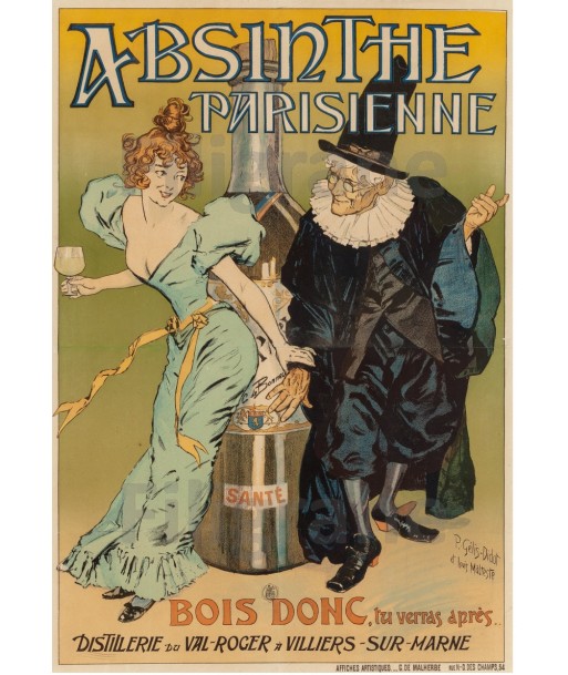 PUB ABSINTHE PARISIENNE Rcpo-POSTER/REPRODUCTION d1 AFFICHE VINTAGE Toutes les collections ici