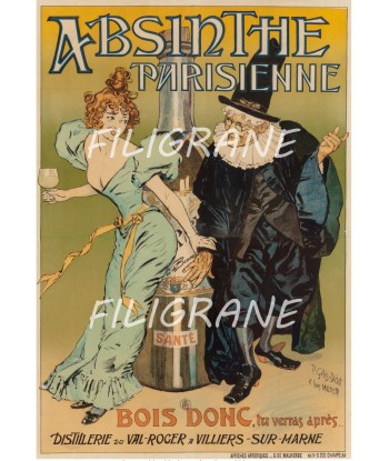 PUB ABSINTHE PARISIENNE Rhov-POSTER/REPRODUCTION d1 AFFICHE VINTAGE france