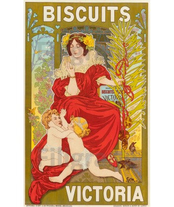 PUB BISCUITS VICTORIA Rayx-POSTER/REPRODUCTION d1 AFFICHE VINTAGE Pour