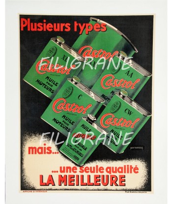 PUB CASTROL HUILE MOTEUR Riqk-POSTER/REPRODUCTION d1 AFFICHE VINTAGE online