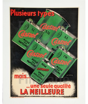 PUB HUILE CASTROL Regm-POSTER/REPRODUCTION d1 AFFICHE VINTAGE de France