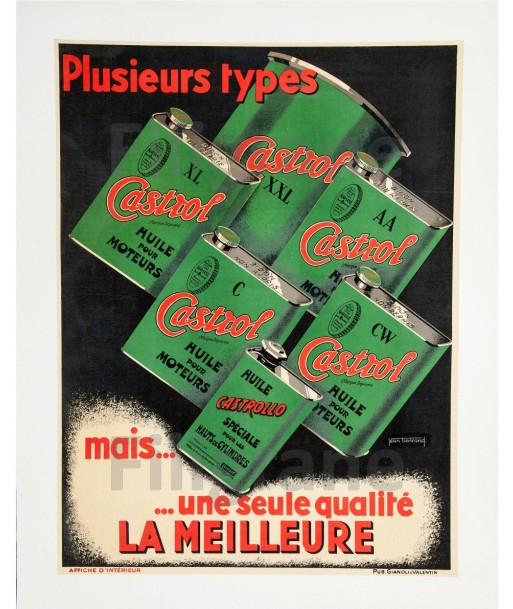 PUB HUILE CASTROL Regm-POSTER/REPRODUCTION d1 AFFICHE VINTAGE de France