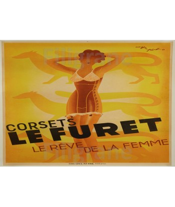 PUB LE FURET CORSET Rmja-POSTER/REPRODUCTION d1 AFFICHE VINTAGE vous aussi creer 