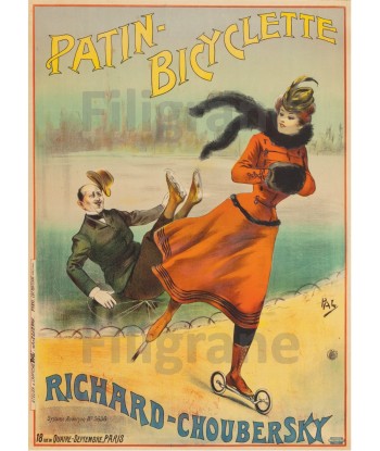 PUB PATIN BICYCLETTE RICHARD Rcna-POSTER/REPRODUCTION d1 AFFICHE VINTAGE Les êtres humains sont 