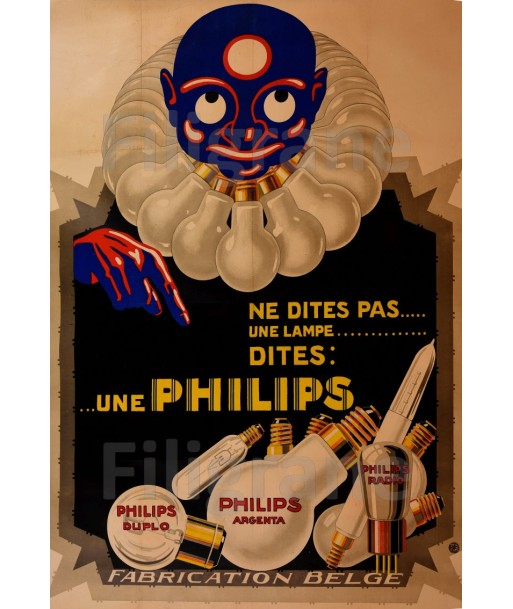 PUB PHILIPS LAMPE AMPOULE Rclr-POSTER/REPRODUCTION d1 AFFICHE VINTAGE suggérées chez