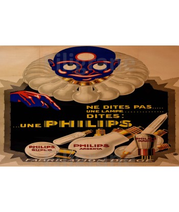 PUB PHILIPS LAMPE AMPOULE Relc-POSTER/REPRODUCTION d1 AFFICHE VINTAGE 50-70% off 