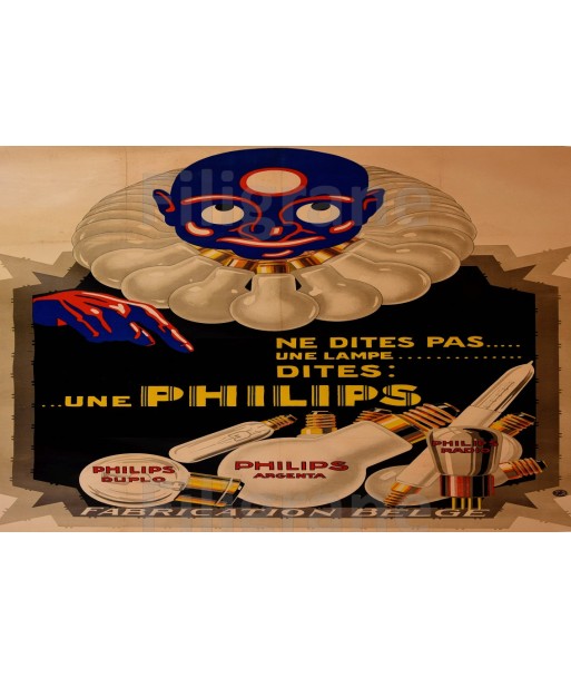 PUB PHILIPS LAMPE AMPOULE Rfge-POSTER/REPRODUCTION d1 AFFICHE VINTAGE solde