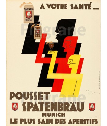 PUB SPATENBRAU ApéRITIF MUNICH Rabo-POSTER/REPRODUCTION d1 AFFICHE VINTAGE Pour