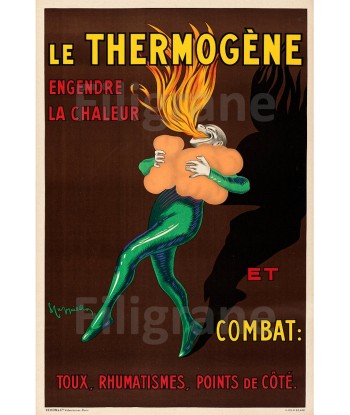 PUB THERMOGèNE Rujw-POSTER/REPRODUCTION d1 AFFICHE VINTAGE À commander