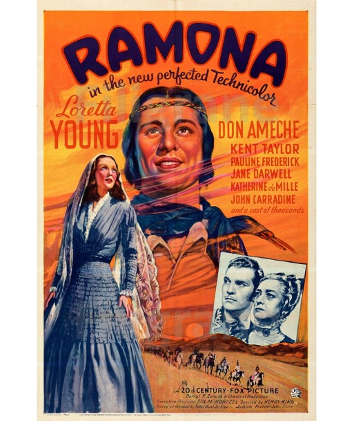 RAMONA FILM Rmel-POSTER/REPRODUCTION d1 AFFICHE VINTAGE de France