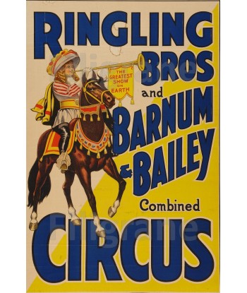 RINGLING BROS CIRCUS Ragj-POSTER/REPRODUCTION d1 AFFICHE VINTAGE les ligaments