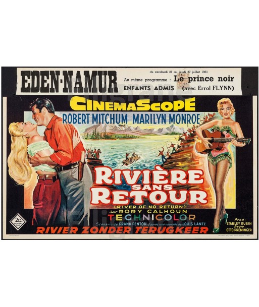 RIVIèRE sans RETOUR FILM Rrkr-POSTER/REPRODUCTION d1 AFFICHE VINTAGE sur le site 