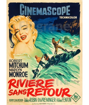 RIVIèRE sans RETOUR FILM Rtkw-POSTER/REPRODUCTION d1 AFFICHE VINTAGE pas cher