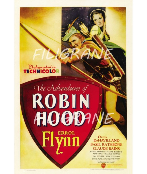 ROBIN HOOD FILM Rxzt-POSTER/REPRODUCTION d1 AFFICHE VINTAGE Faites des économies