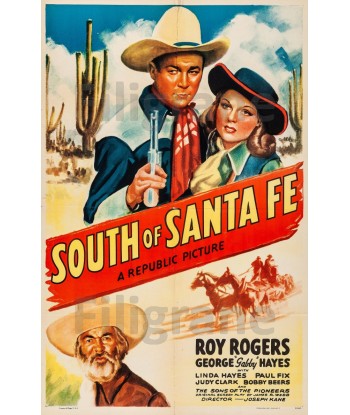 ROY ROGERS FILM SANTA FE Rkga-POSTER/REPRODUCTION d1 AFFICHE VINTAGE Les magasins à Paris