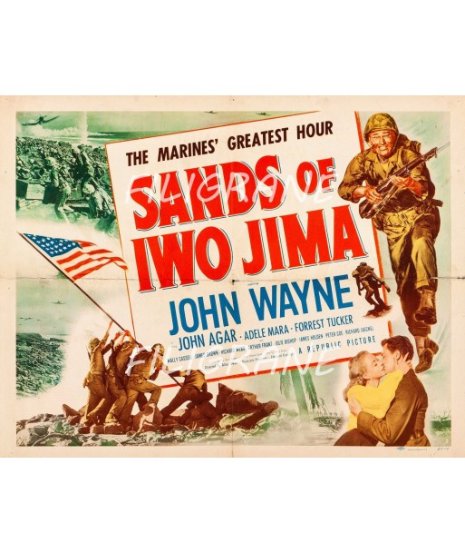 SANDS of IWO JIMA FILM Rlbb-POSTER/REPRODUCTION d1 AFFICHE VINTAGE suggérées chez