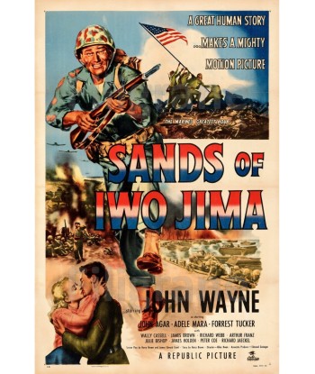 SANDS of IWO JIMA FILM Rxgg-POSTER/REPRODUCTION d1 AFFICHE VINTAGE la chaussure