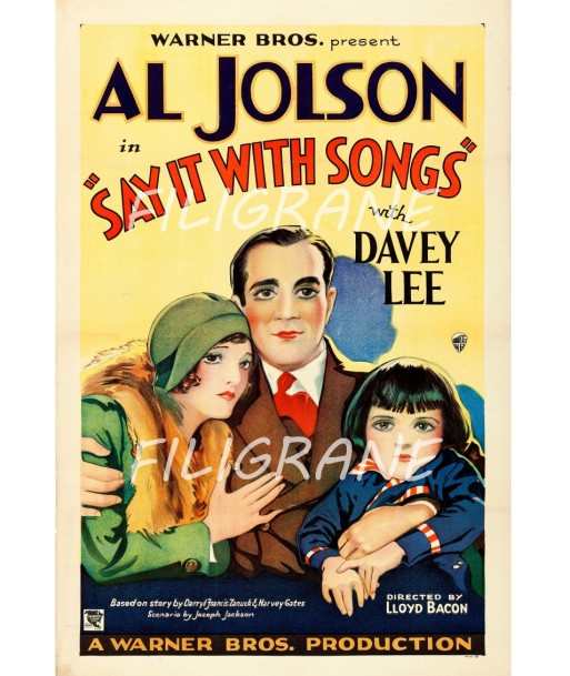 SAY IT WITH SONGS FILM Rbww-POSTER/REPRODUCTION d1 AFFICHE VINTAGE 2 - 3 jours ouvrés.