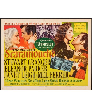 SCARAMOUCHE FILM Rcra-POSTER/REPRODUCTION d1 AFFICHE VINTAGE Economisez 