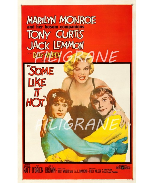 SOME LIKE IT HOT FILM Ruqq-POSTER/REPRODUCTION d1 AFFICHE VINTAGE votre restaurant rapide dans 