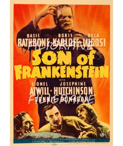 SON of FRANKENSTEIN FILM Rjnv-POSTER/REPRODUCTION d1 AFFICHE VINTAGE sur le site 