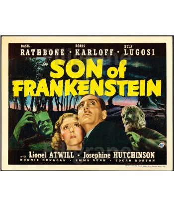 SON of FRANKENSTEIN FILM Rjwv-POSTER/REPRODUCTION d1 AFFICHE VINTAGE Fin de série