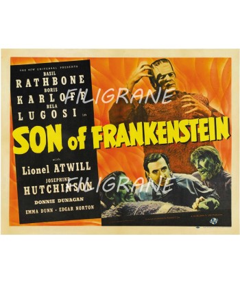 SON of FRANKENSTEIN FILM Rvxc-POSTER/REPRODUCTION d1 AFFICHE VINTAGE Véritable concentré