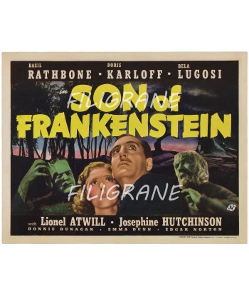 SON of FRANKENSTEIN FILM Rzst-POSTER/REPRODUCTION d1 AFFICHE VINTAGE la colonne vertébrale