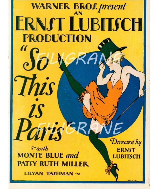 SO THIS IS PARIS FILM Rcad-POSTER/REPRODUCTION d1 AFFICHE VINTAGE Toutes les collections ici