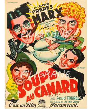 SOUPE au CANARD FILM Rgct-POSTER/REPRODUCTION d1 AFFICHE VINTAGE plus qu'un jeu 