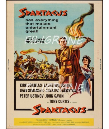 SPARTACUS FILM Rxhg-POSTER/REPRODUCTION d1 AFFICHE VINTAGE rembourrage situé sous