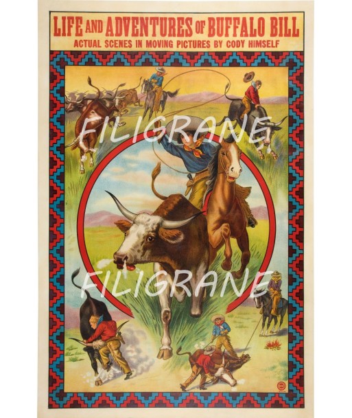 SPECTACLE BUFFALO BILL Rwgh-POSTER/REPRODUCTION d1 AFFICHE VINTAGE online