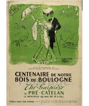 SPECTACLE CENTENAIRE BOIS BOULOGNE Rteh-POSTER/REPRODUCTION d1 AFFICHE VINTAGE prix pour 