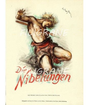 SPECTACLE DIE NIBELUNGEN Rmtc-POSTER/REPRODUCTION d1 AFFICHE VINTAGE en ligne