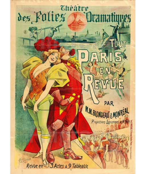 SPECTACLE TOUT PARIS en REVUE Rpvk-POSTER/REPRODUCTION d1 AFFICHE VINTAGE 50% de réduction en Octobre 2024