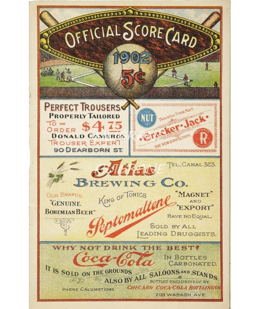 SPORT BASE-BALL 1902 Rmry-POSTER/REPRODUCTION d1 AFFICHE VINTAGE les ctes