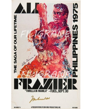 SPORT BOXE ALI FRAZIE 1975 Rqym-POSTER/REPRODUCTION d1 AFFICHE VINTAGE à prix réduit toute l'année