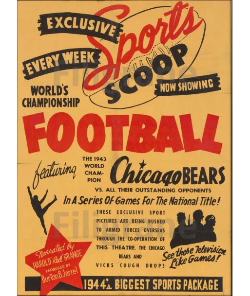 SPORT FOOTBALL CHICAGO BEARS Rwwf-POSTER/REPRODUCTION d1 AFFICHE VINTAGE Comment ça marche