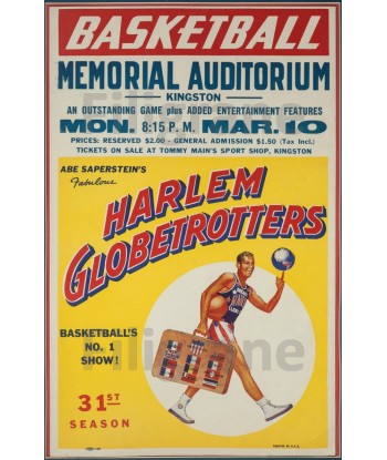 SPORT HARLEM GLOBETROTTERS Rzvq-POSTER/REPRODUCTION d1 AFFICHE VINTAGE pas cher chine