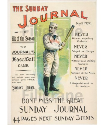 SPORT SUNDAY JOURNAL BASE BALL Rdwd-POSTER/REPRODUCTION d1 AFFICHE VINTAGE Comment ça marche