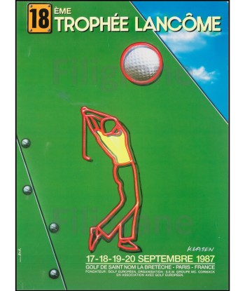 SPORT TROPHéE LANCôME GOLF 1987 Rgne-POSTER/REPRODUCTION d1 AFFICHE VINTAGE pas cher 