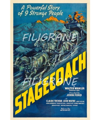 STAGECOACH FILM Rcxf-POSTER/REPRODUCTION d1 AFFICHE VINTAGE les ctes