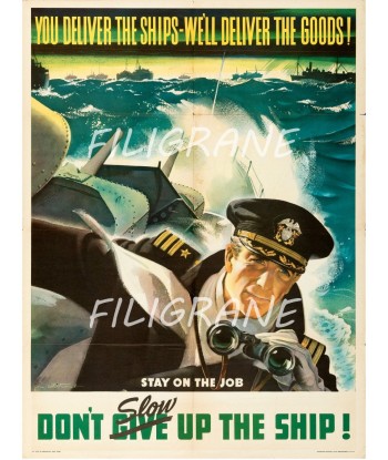 STAY ON THE JOB US NAVY Rvdj-POSTER/REPRODUCTION d1 AFFICHE VINTAGE votre restaurant rapide dans 