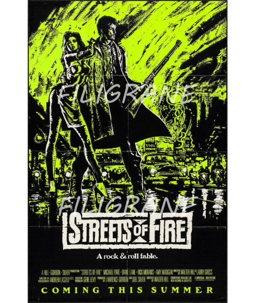 FILM STREETS of FIRE  Rmfh-POSTER/REPRODUCTION d1 AFFICHE VINTAGE Par le système avancé 