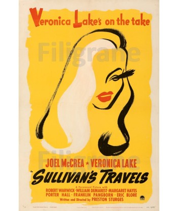 SULLIVAN'S TRAVELS FILM Rnze-POSTER/REPRODUCTION d1 AFFICHE VINTAGE Voir les baskets