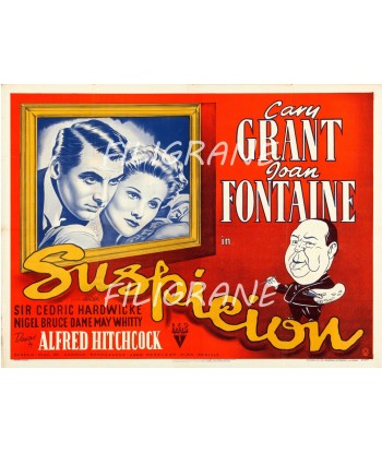 SUSPICION FILM Rxsy-POSTER/REPRODUCTION d1 AFFICHE VINTAGE en ligne